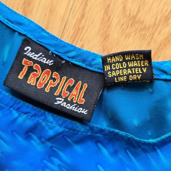 Indian Tropical Vintage Beach Wrap Maxi Dress Free Size Boho Hawaiian Vacation - Picture 8 of 11